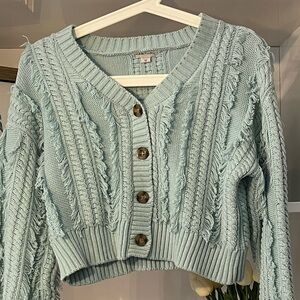 Habitual Mint Green Button-Up Sweater